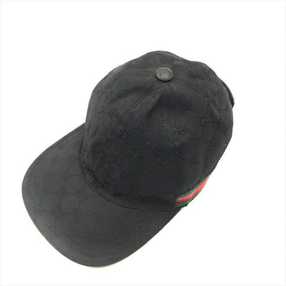 Gucci GG Canvas Sherry Cap Hat Black — view 6