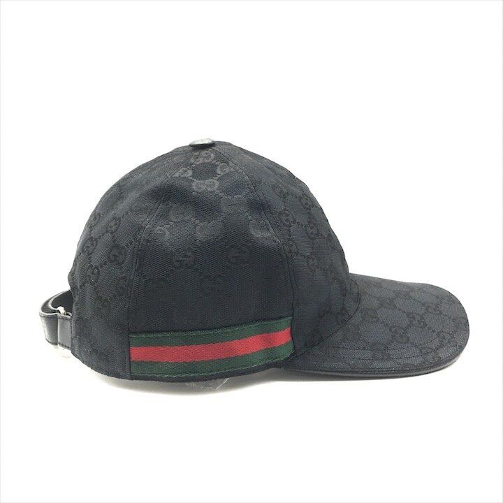 Gucci GG Canvas Sherry Cap Hat Black — view 4