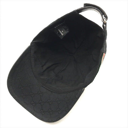 Gucci GG Canvas Sherry Cap Hat Black — view 8