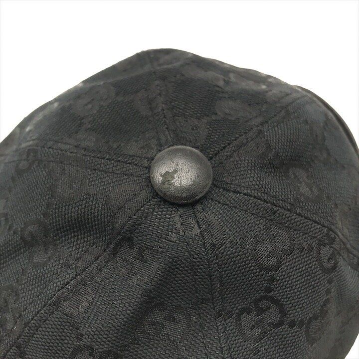 Gucci GG Canvas Sherry Cap Hat Black — view 7