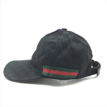 Gucci GG Canvas Sherry Cap Hat Black — view 3