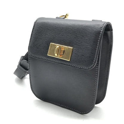 Gucci Logo Turnlock Leather Waist Pouch Shoulder Bag Black Purse — view 2