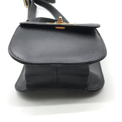 Gucci Logo Turnlock Leather Waist Pouch Shoulder Bag Black Purse — view 4