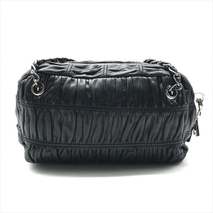 Prada Materasse Leather 2-Way Shoulder Bag Black Purse — view 3