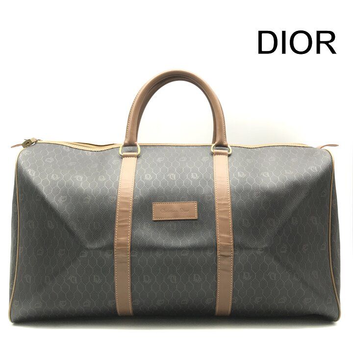 Dior Honeycomb Boston Bag Brown Purse