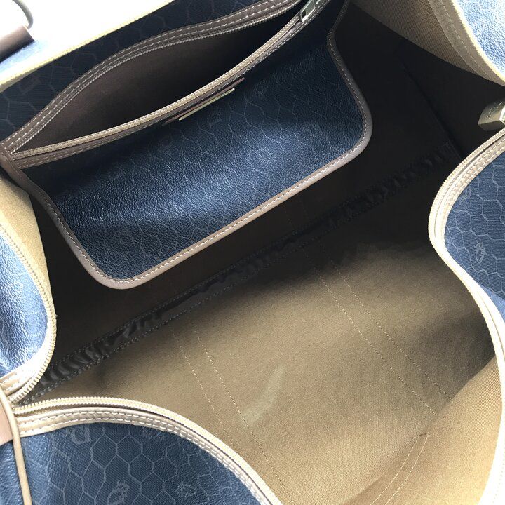 Dior Honeycomb Boston Bag Brown Purse — view 9