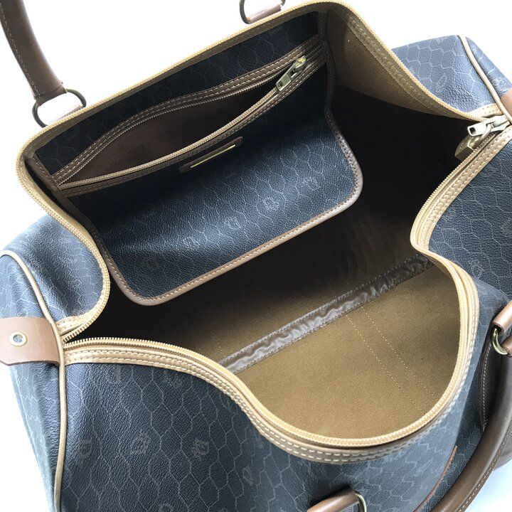 Dior Honeycomb Boston Bag Brown Purse — view 8