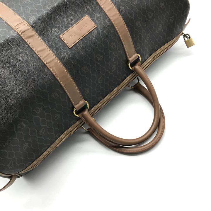 Dior Honeycomb Boston Bag Brown Purse — view 7