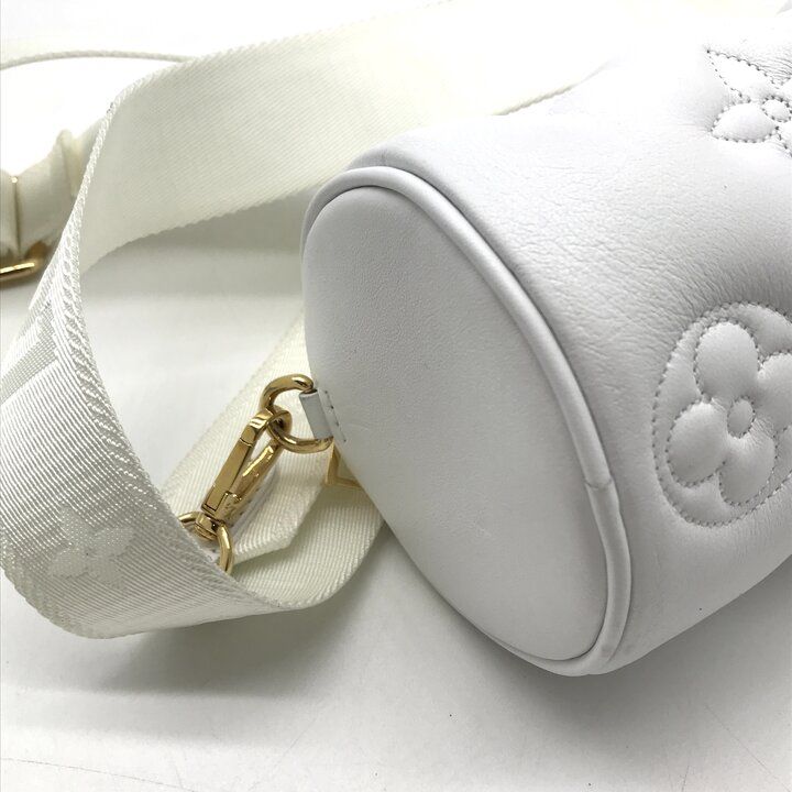 Louis Vuitton Bubble Glam Papillon BB Leather Mini Shoulder Bag Purse White — view 5