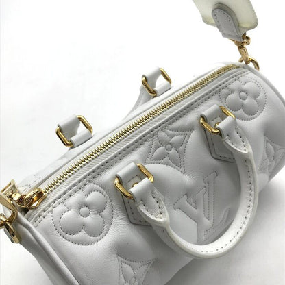 Louis Vuitton Bubble Glam Papillon BB Leather Mini Shoulder Bag Purse White — view 8