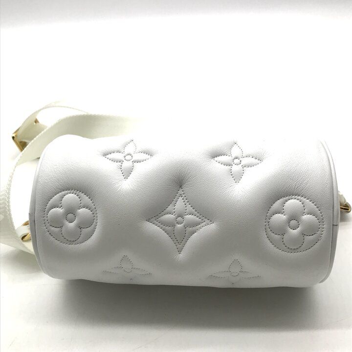 Louis Vuitton Bubble Glam Papillon BB Leather Mini Shoulder Bag Purse White — view 4