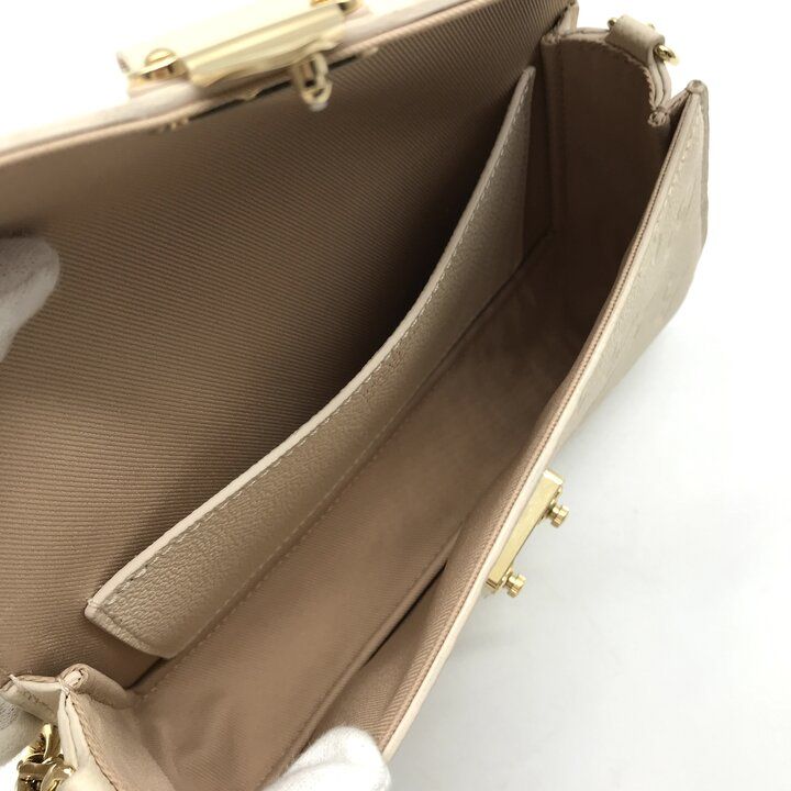 Louis Vuitton Monogram Empreinte Chain Wallet Shoulder Bag Cream Confirmed — view 8