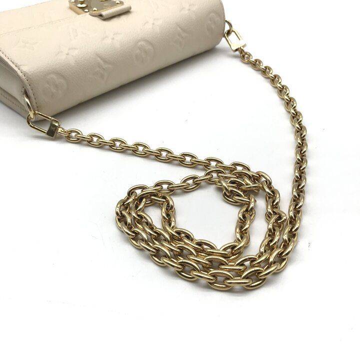 Louis Vuitton Monogram Empreinte Chain Wallet Shoulder Bag Cream Confirmed — view 7
