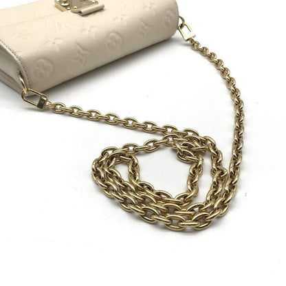 Louis Vuitton Monogram Empreinte Chain Wallet Shoulder Bag Cream Confirmed — view 7
