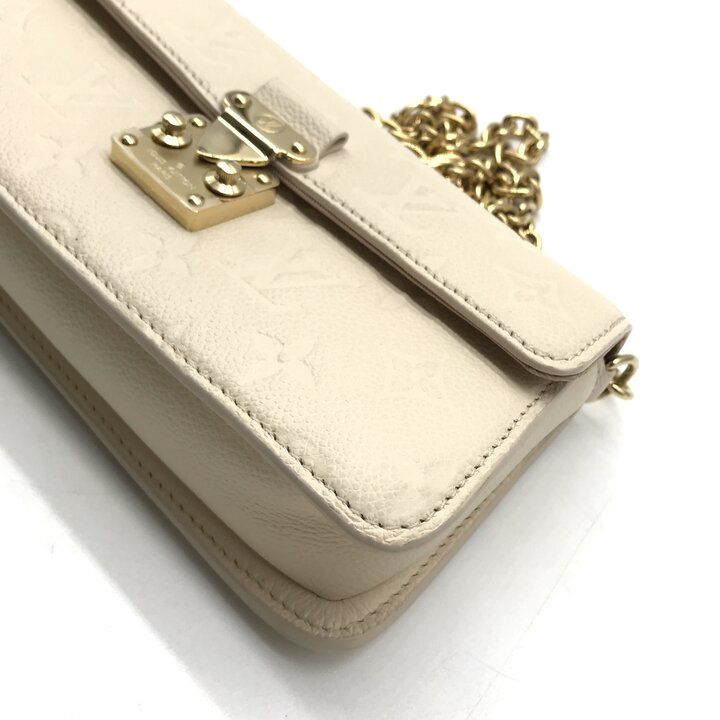 Louis Vuitton Monogram Empreinte Chain Wallet Shoulder Bag Cream Confirmed — view 5
