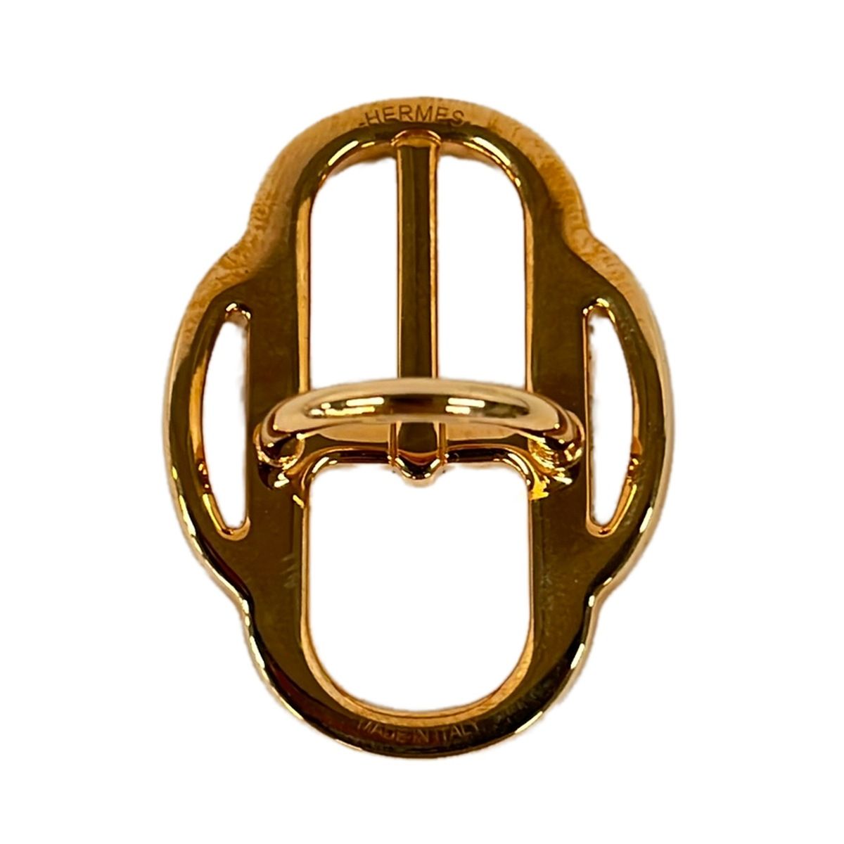 Hermes Scarf Ring Mini Buckle Gold — view 2
