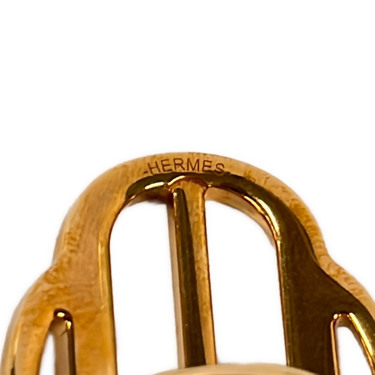 Hermes Scarf Ring Mini Buckle Gold — view 3