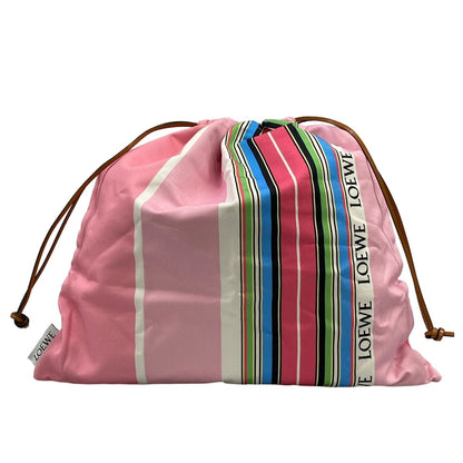 Loewe Pouch Drawstring Pink White Multi Paula'slbiza Cotton — view 2
