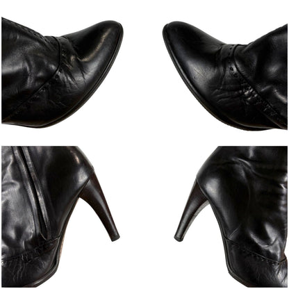 Louis Vuitton High Heels Long Boots Knee Length Leather Black 37 Half — view 7