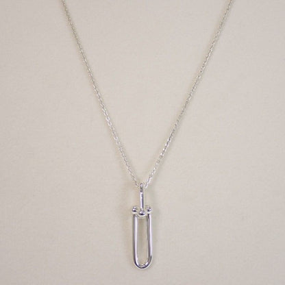 Tiffany & Co Elongated Link Pendant 925 Sterling Silver Gift Large — view 9