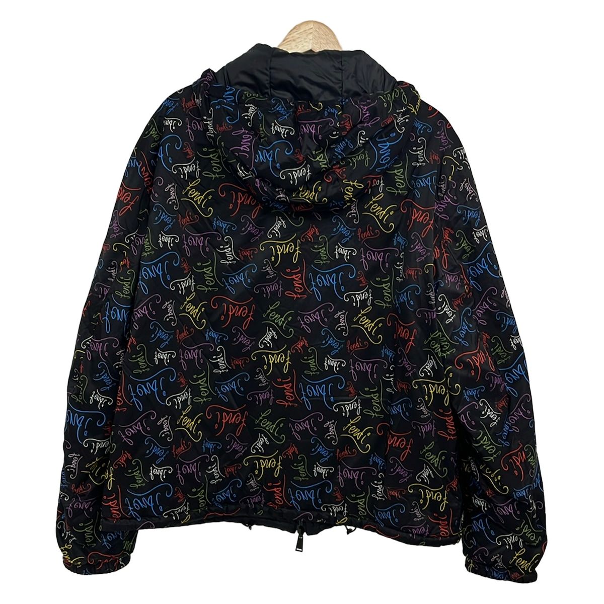 Fendi Jacket 52 L Black Red Multi Long Sleeve Reversible Winter — view 2