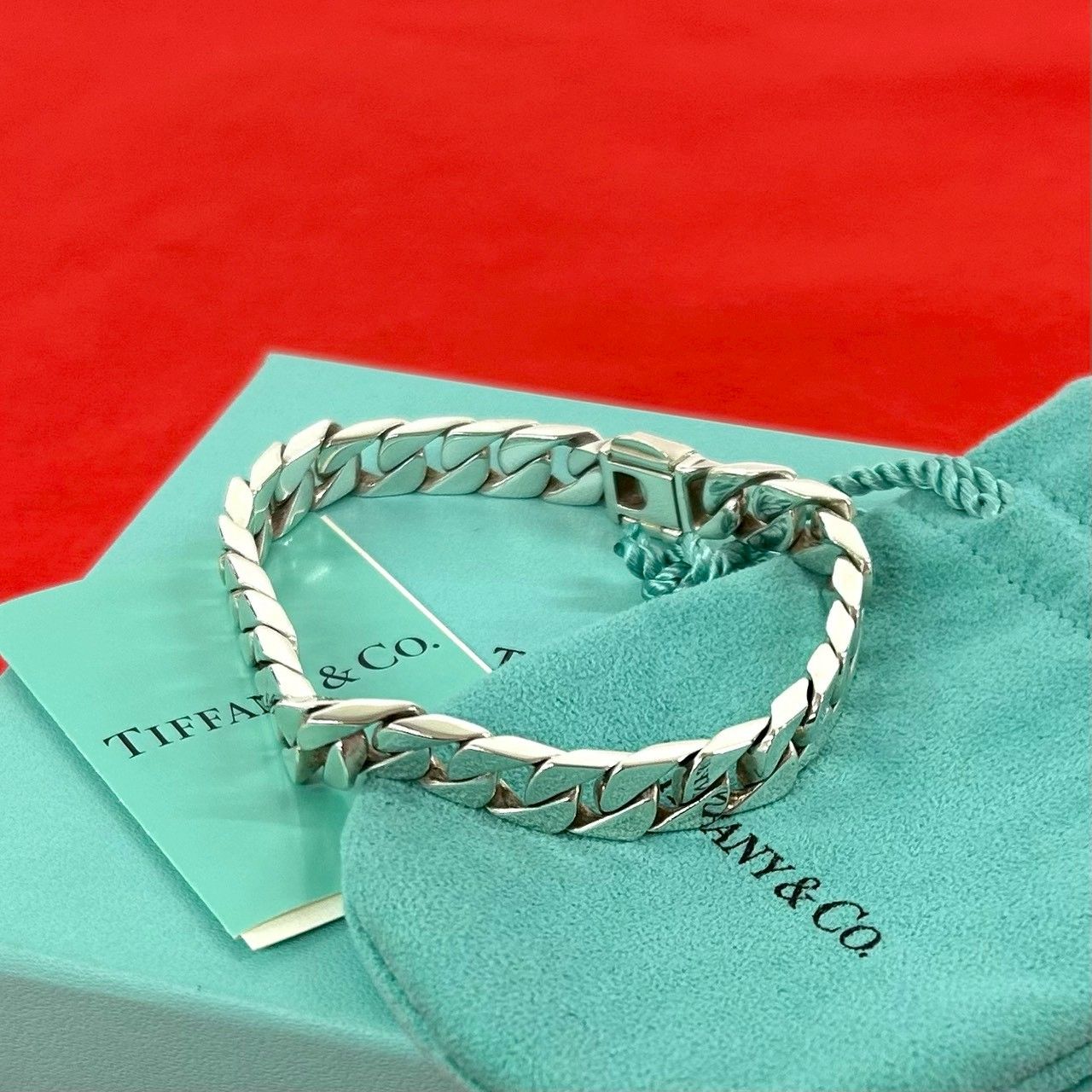 Tiffany & Co Box Bracelet 925 Sterling Silver Chain