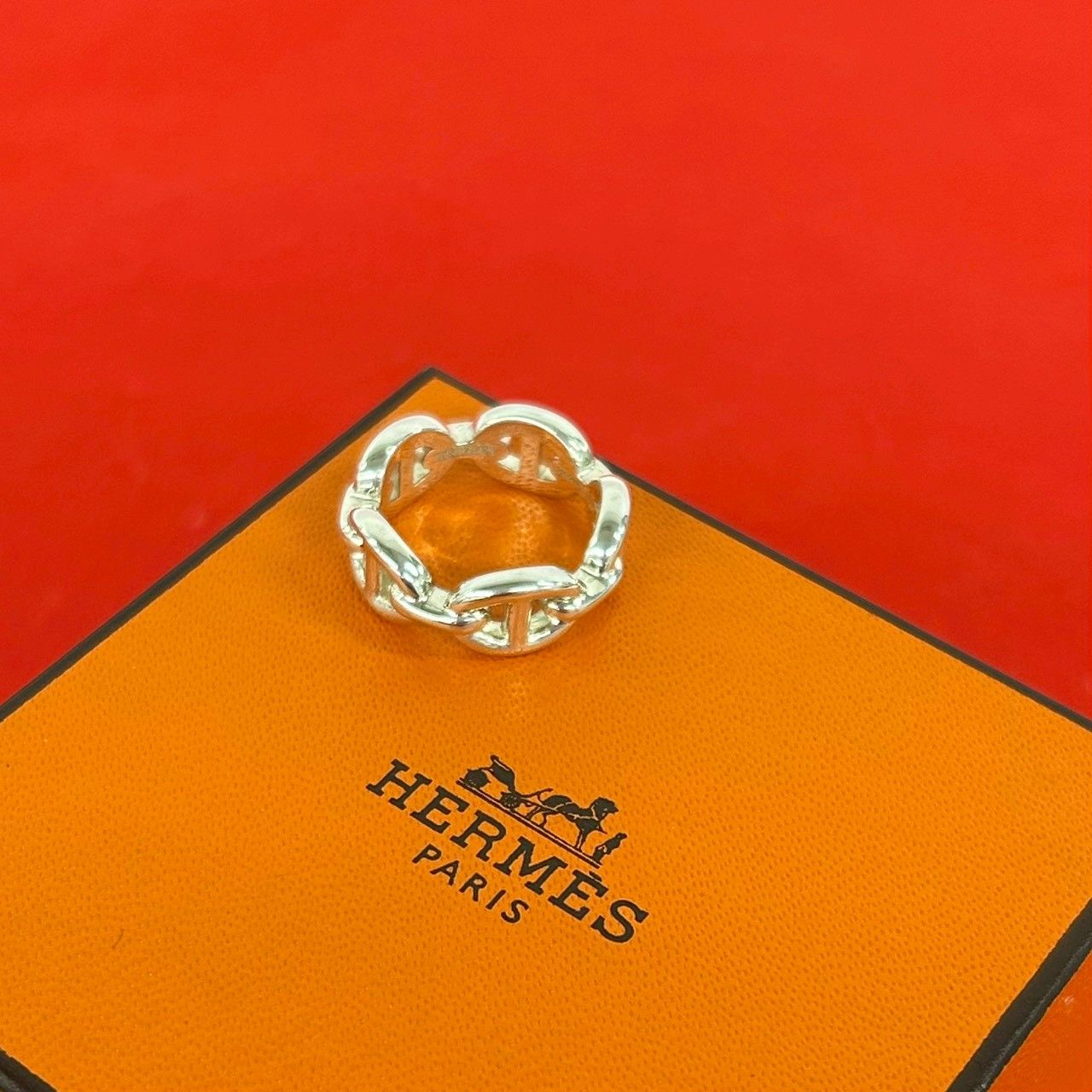 Hermes Enchainee Ring 925 Sterling Silver