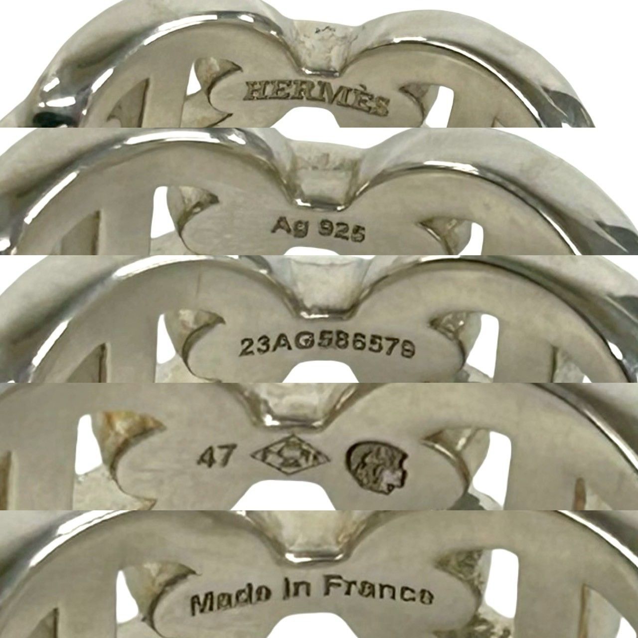 Hermes Enchainee Ring 925 Sterling Silver — view 3