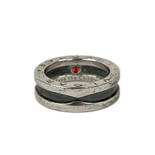 Bvlgari Ring 53 Save the Children Silver Black