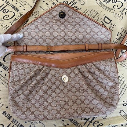 Celine Shoulder Bag Pochette White Macadam Travel — view 7