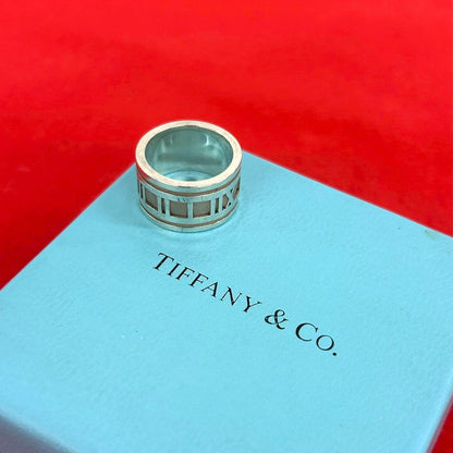 Tiffany & Co Vintage Wide Atlas Ring 925 Sterling Silver