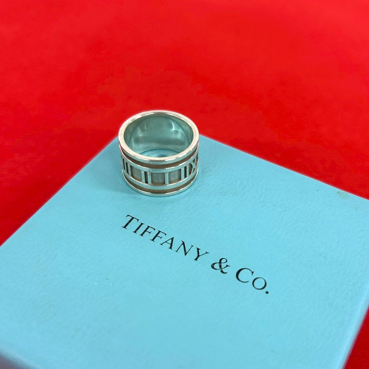 Tiffany & Co Wide Atlas Ring 925 Sterling Silver