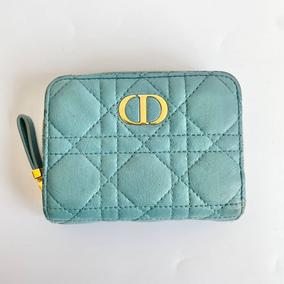 Dior Bifold Wallet Compact Quilted Leather CD Logo — view 2
