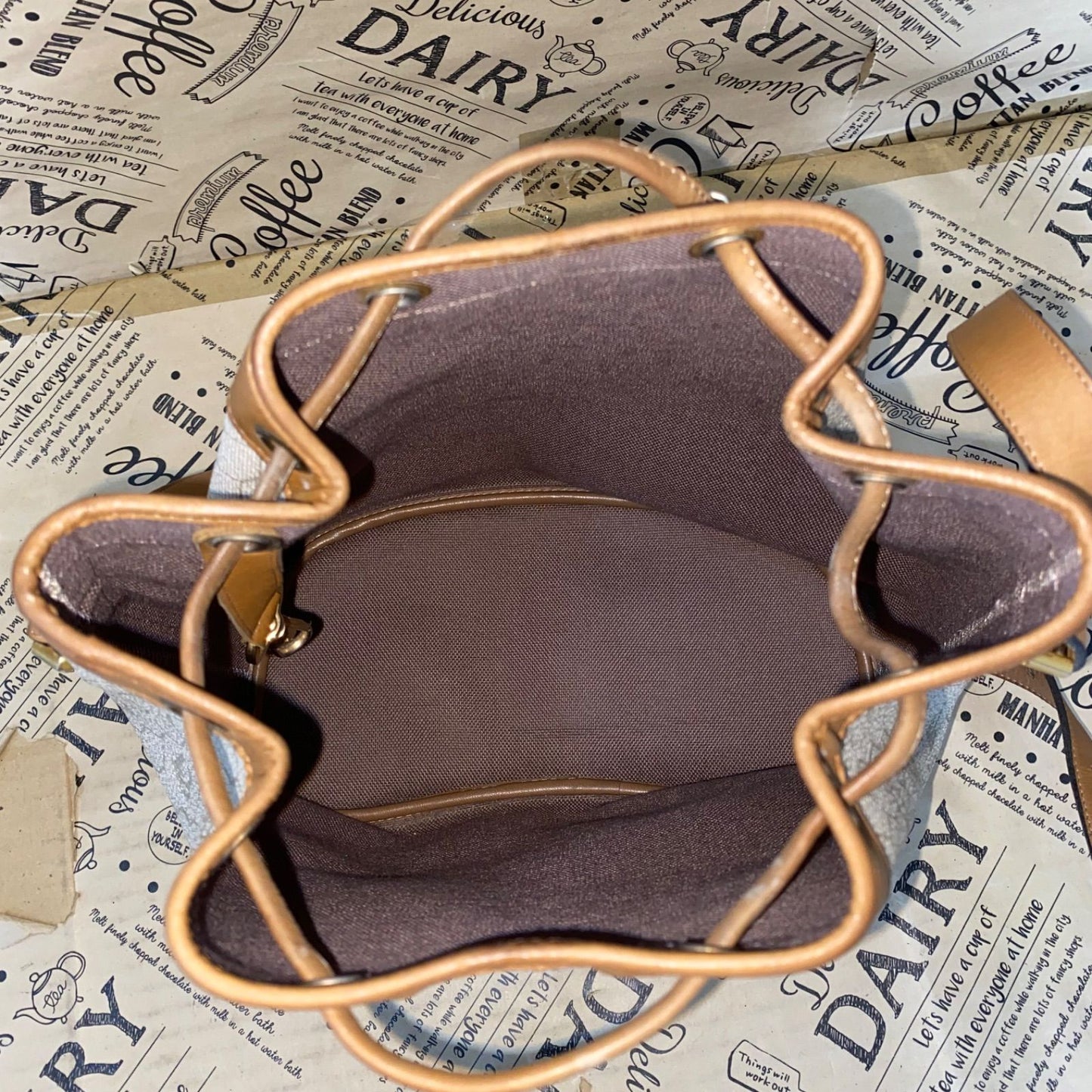 Dior Shoulder Bag Drawstring Honeycomb White — view 7