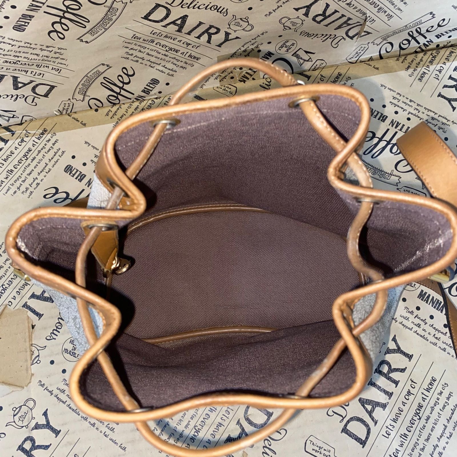 Dior Shoulder Bag Drawstring Honeycomb White — view 7