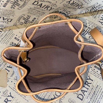 Dior Shoulder Bag Drawstring Honeycomb White — view 7