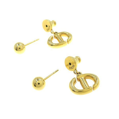 Dior CD Navy Earrings — view 6