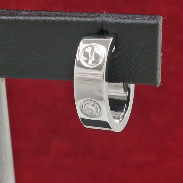 Cartier Love Hoop Earrings Diamond — view 3