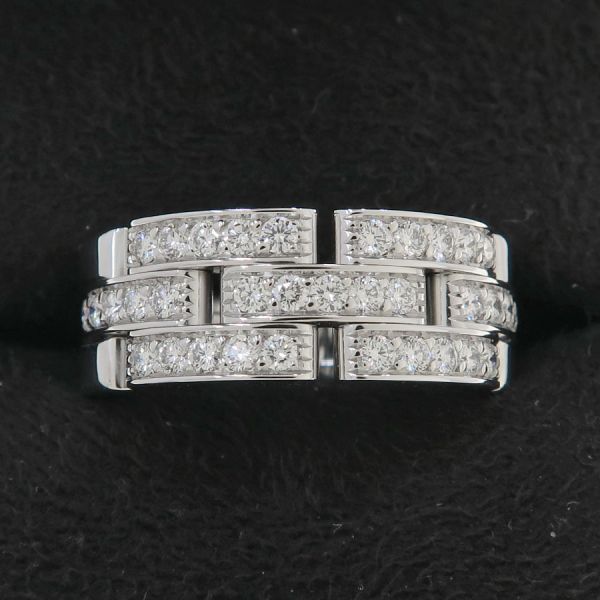 Cartier Maillon Panthere Ring Triple Strand Half Diamond