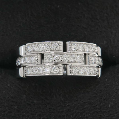 Cartier Maillon Panthere Ring Triple Strand Half Diamond