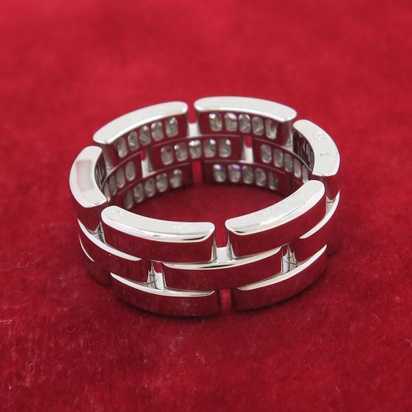 Cartier Maillon Panthere Ring Triple Strand Half Diamond — view 4