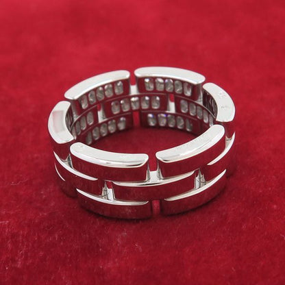 Cartier Maillon Panthere Ring Triple Strand Half Diamond — view 4