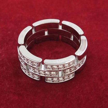 Cartier Maillon Panthere Ring Triple Strand Half Diamond — view 2
