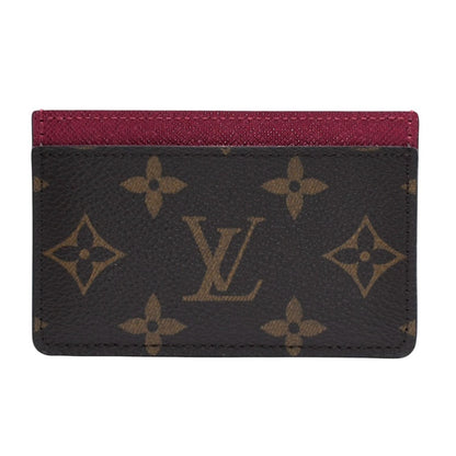 Louis Vuitton Porte Cartes Simple Card Case Monogram Brown Wine