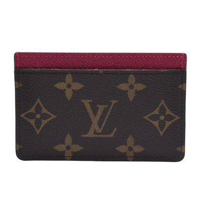 Louis Vuitton Porte Cartes Simple Card Case Monogram Brown Wine — view 2