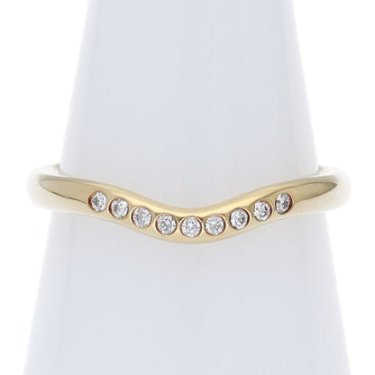 Tiffany & Co T Cube Band Diamond Ring 18k Yellow Gold