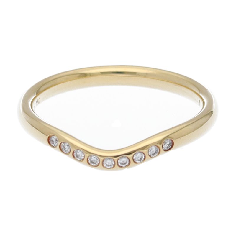 Tiffany & Co T Cube Band Diamond Ring 18k Yellow Gold — view 2