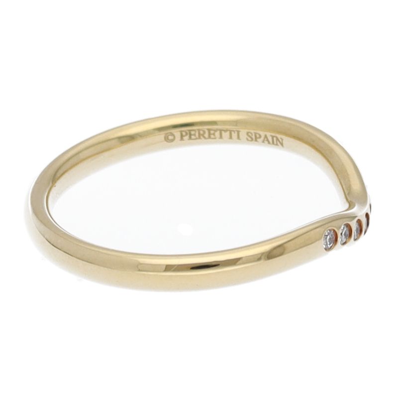 Tiffany & Co T Cube Band Diamond Ring 18k Yellow Gold — view 5