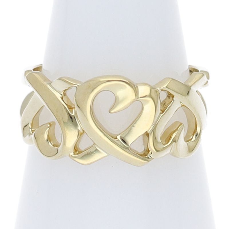 Tiffany & Co Triple Loving Heart Ring 18k Yellow Gold