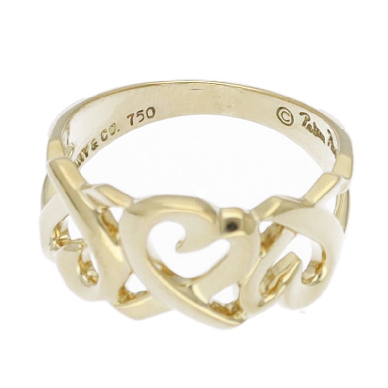 Tiffany & Co Triple Loving Heart Ring 18k Yellow Gold — view 2